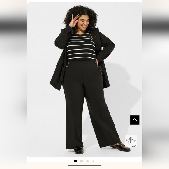 Torrid NWT Pull-On Wide Leg High-Rise Retro Chic Nautical Pant 4x or 0x - Picture 1 of 12